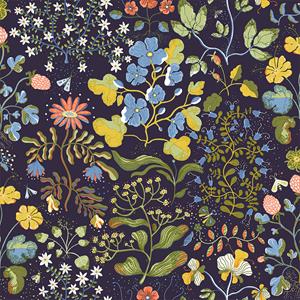 Dutch Wallcoverings Fägring - Groh - Donkerblauw/Groen