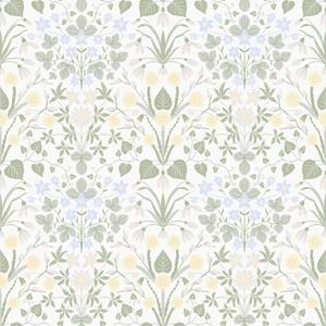 Dutch Wallcoverings Langenas - Varblommor White - Wit