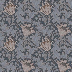 Dutch Wallcoverings Hidden Treasures - Anemone Blauw/Rd