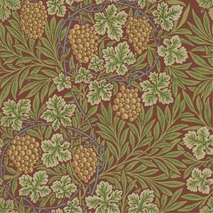 Dutch Wallcoverings Hidden Treasures - Vine Rood/Grn