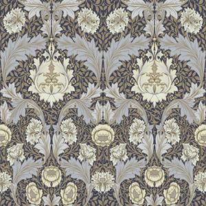 Dutch Wallcoverings Hidden Tr2 -Myrtle Blue/White - Blauw/Wit