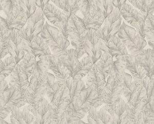 Dutch Wallcoverings Roberto Cavalli 9 - Bladeren - Grijs