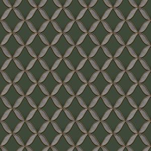 Dutch Wallcoverings Fabric Touch/Bs1 Geometric Dark Grn - Groen