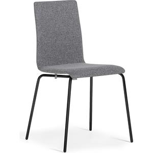 Kuipstoel Elin, stapelbaar, grijs/zwart, VE = 4 stuks