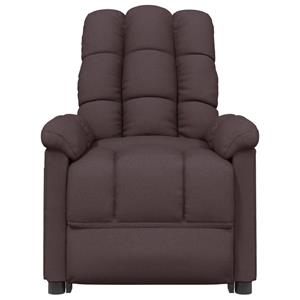 vidaXL Massagestoel stof donkerbruin