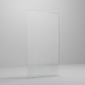 Aqua Vista Losse Glasplaat Fluted Glass 120x200cm R-GS-2120-120-FG
