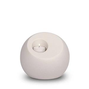 Urnwebshop Kleine Witte Porseleinen Lumos Waxinelichthouder Urn (1.25 liter)