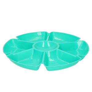 Excellent Houseware Hapjes/chips serveerschaal turquoise 29 cm -
