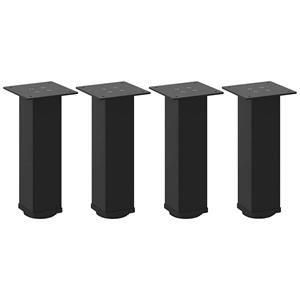 vidaXL Salontafelpoten 4 st 30-32 cm staal zwart