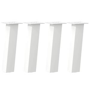 vidaXL Salontafelpoten 4 st 30 cm staal wit