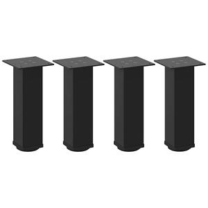 vidaXL Salontafelpoten 4 st 42-44 cm staal zwart