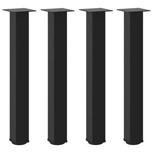vidaXL Salontafelpoten 4 st 72-74 cm staal zwart