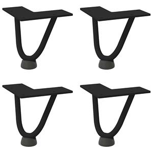 vidaXL Haarspeld tafelpoten 4 st 10 cm massief staal zwart