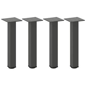 vidaXL Salontafelpoten 4 st 30-32 cm staal antraciet