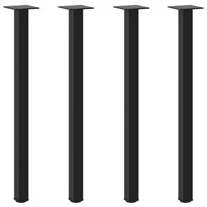 vidaXL Salontafelpoten 4 st 72-74 cm staal zwart