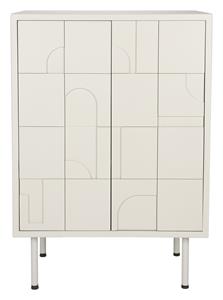 ZILT Opbergkast Tawna MDF, 100 x 70cm - Beige