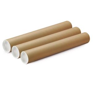 Poster koker van karton - 8x - 780 x 60 mm - Bruin - Verzendkokers - Voor A0 formaat papier -