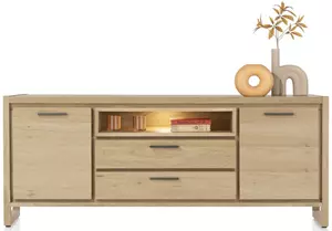 Nystead dressoir 180 cm. - 2-deuren + 2-laden + 1-niche (+ LED)