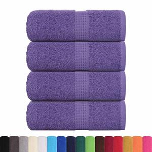 vidaXL Gastendoekjes 4 st 30x50 cm 360 g/m² 100% katoen paars