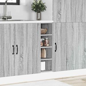 vidaXL Onderkast 20x44,5x81,5 cm bewerkt hout grijs sonoma eikenkleur