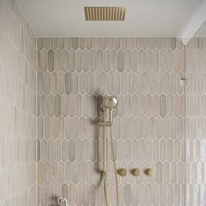 Saniclear Plus inbouw regendouche met inbouw douchekop 30x30cm, glijstang en 2 standen handdouche geborsteld messing - mat goud