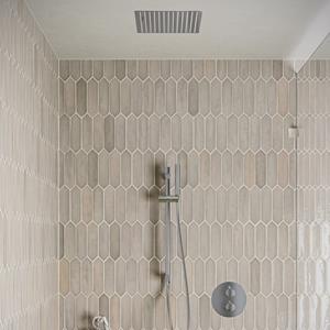Saniclear Cube inbouw regendouche rond met inbouw douchekop 30x30cm, glijstang en staafhanddouche chroom