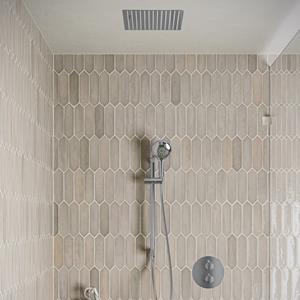 Saniclear Cube inbouw regendouche rond met inbouw douchekop 30x30cm, glijstang en 2 standen handdouche chroom