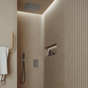 Saniclear Cube Pro inbouw regendouche met inbouw douchekop 30x30cm en staafhanddouche RVS
