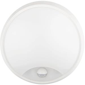 BES LED LED Wandlamp met Sensor - Kozolux Sorta - 20W 1600lm - Helder/Koud Wit 6500K - IP54 - Rond - Wit