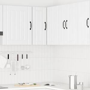 vidaXL Keukenwandhoekkast Kalmar bewerkt hout wit