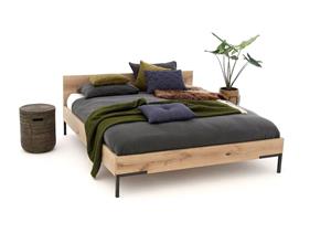 Loods XL Eikenhouten bed Pomme