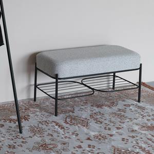 ZILT Halbank Kamron Bouclé, 90cm - Grijs