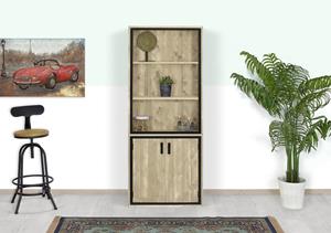 Loods XL Steigerhouten kast Maury met industriële look