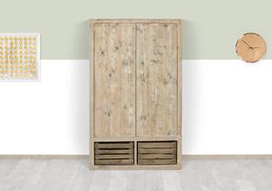 Loods XL Steigerhouten kast Seney met fruitkisten