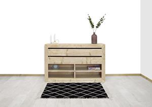 Loods XL Steigerhouten dressoir Gwinn met lades en vakken