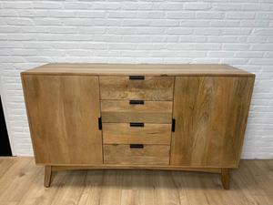 Loods XL Mangohouten dressoir retro met deuren en lades Goof