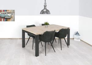 Loods XL Steigerhouten tafel Lufkin met metalen onderstel