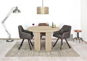 Loods XL Steigerhouten ronde tafel Maastricht met 4 poten