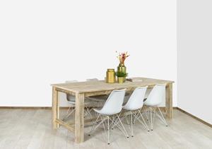 Loods XL Steigerhouten eettafel Valeria met O poot