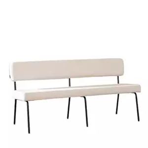 Loods XL Eetkamerbank Espen beige gerecycled polyester 160 cm