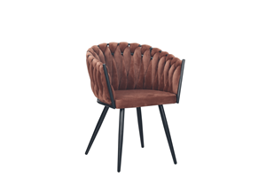 Loods XL Wave chair velvet - koper
