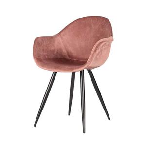 Loods XL Eetkamerstoel Floris Velvet Oud Roze