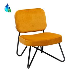 Loods XL Fauteuil Julia okergeel velvet