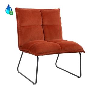 Loods XL Fauteuil Malaga koper velvet