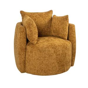 Loods XL Fauteuil Ruby okergeel chenille stof