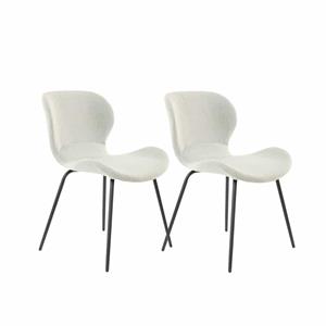 Loods XL Eetkamerstoel Violet stof beige | set van 2