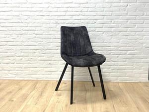 Loods XL Eetkamerstoel Benja velvet antraciet | OUTLET