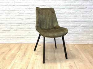 Loods XL Eetkamerstoel Benja velvet groen | OUTLET