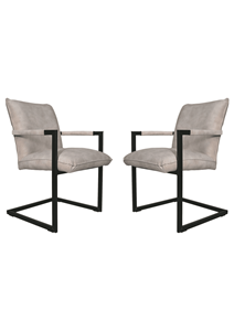 Loods XL Eetkamerstoel Boston naturel velvet