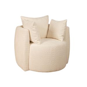 Loods XL Fauteuil Ruby wit boucle stof